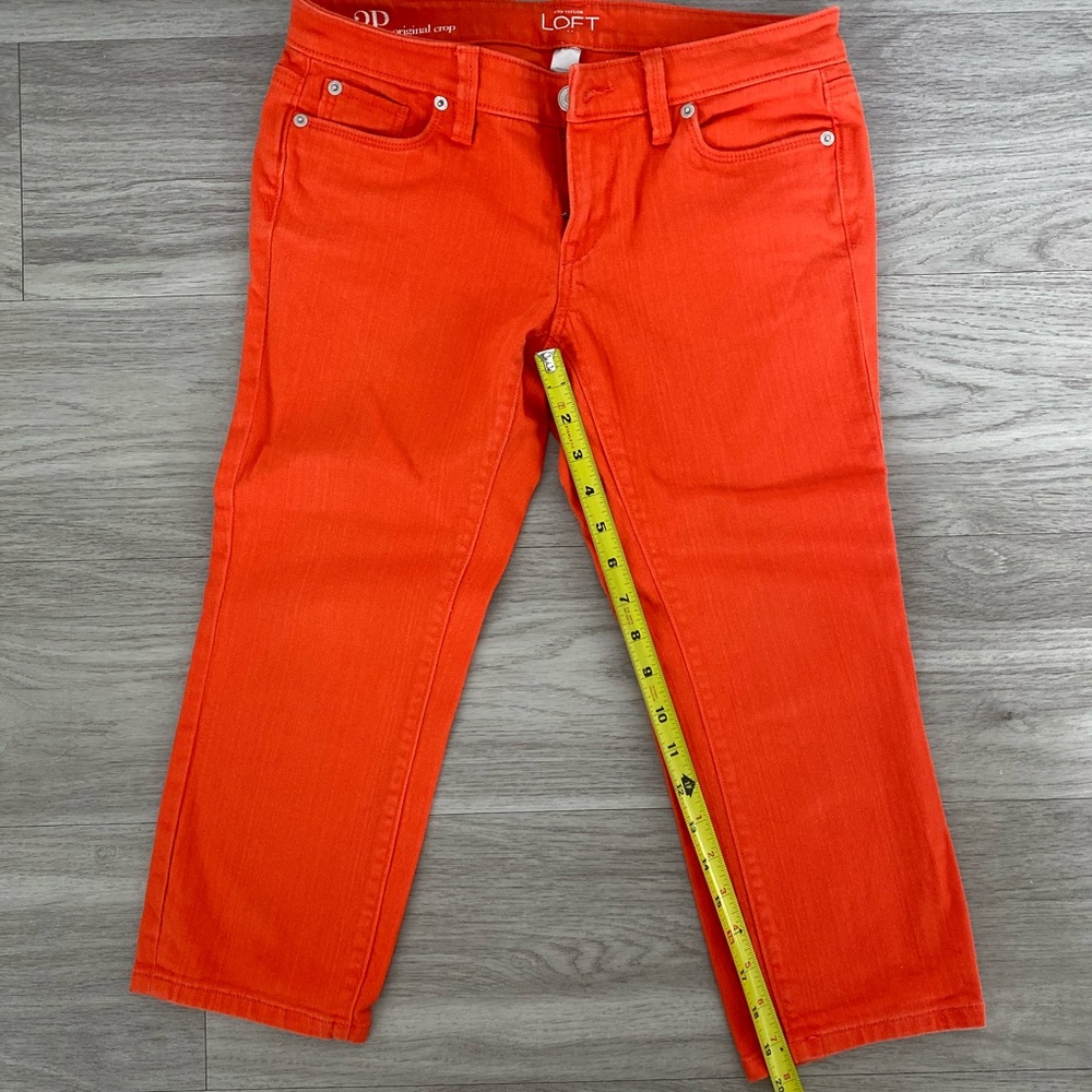 Orange Loft Crop Pants - image 4